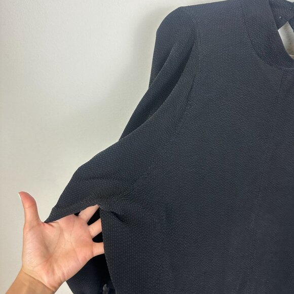 Everlane Mock Neck Blouse 16 Balloon Sleeve Minimalist Contemporary Keyhole Back - Picture 4 of 11